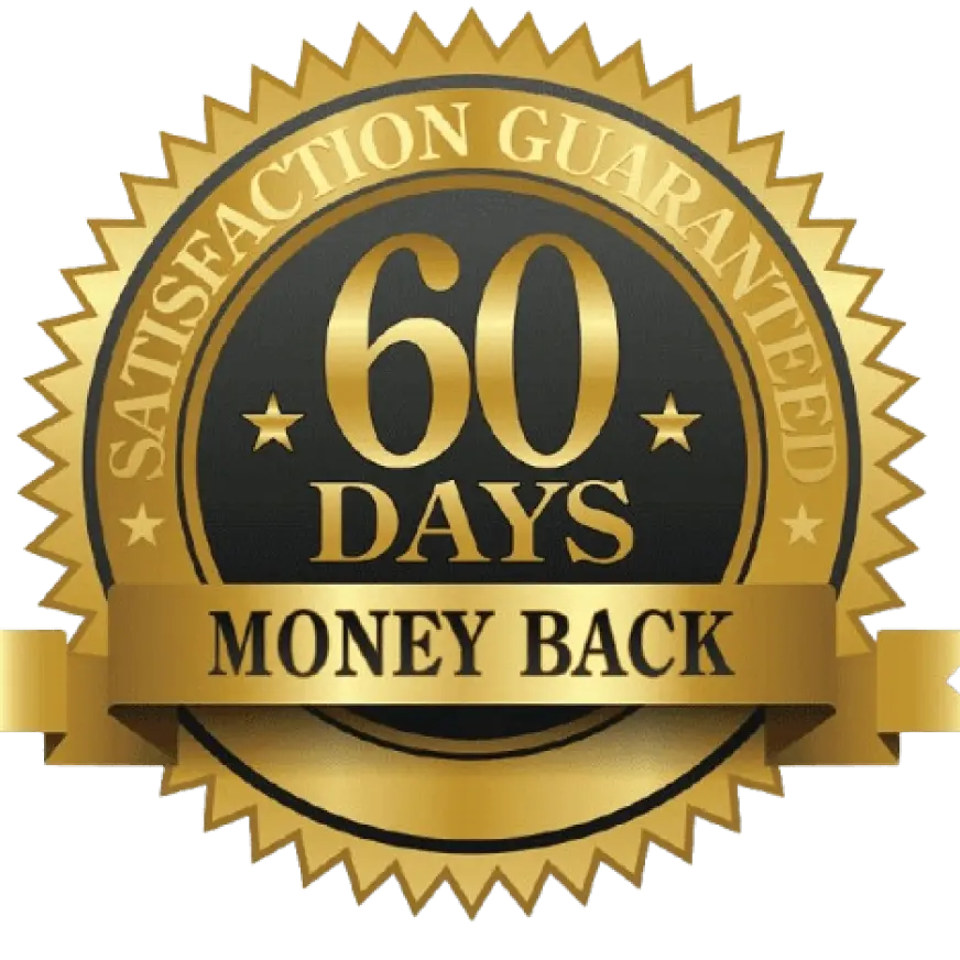 Synevra 60-day satisfaction guaranteed money back badge
